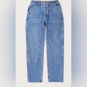 Abercrombie Dad High Rise Carpenter Jeans Curve Love